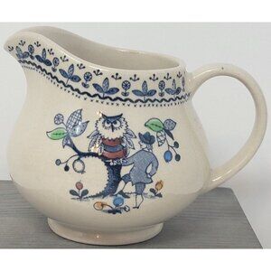 Vintage Johnson Brothers Sugar & Spice Blue Owl 5" Creamer Pitcher